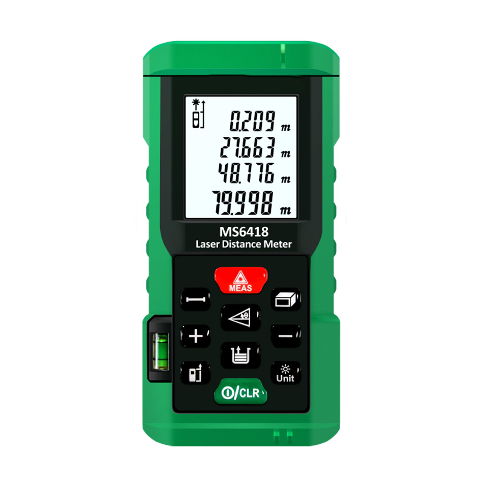 Laser Distance Meter With Bubble Level - High Quality MS6418 Laser Distance Meter