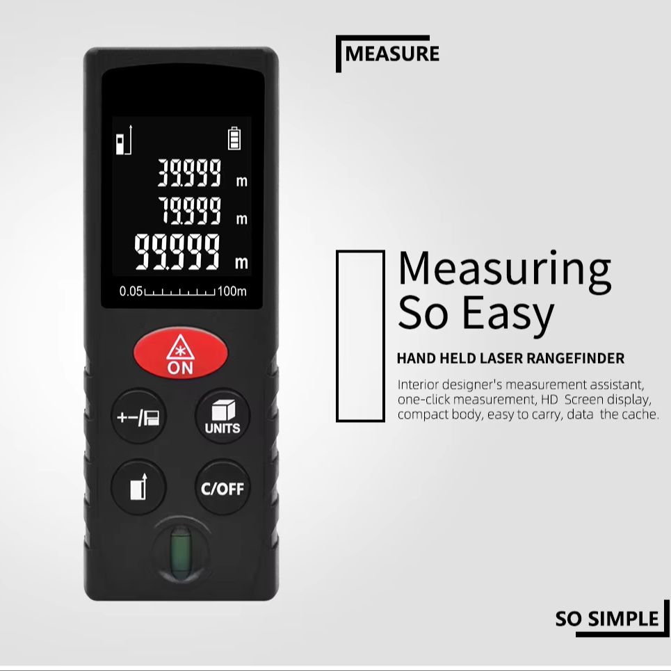 Laser Distance Meter With Bubble Level - BOAYAL Laser Distance Meter with Bubble