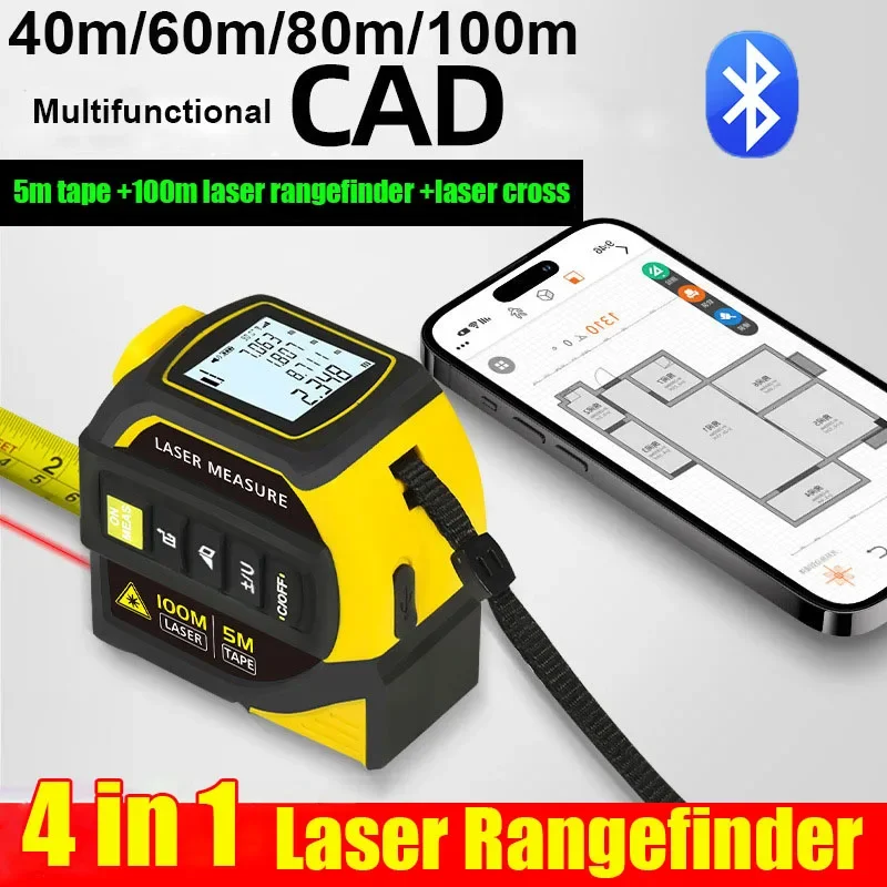 Laser Measure 40M Bluetooth - 4 in-1 Laser Rangefinder Bluetooth 5M
