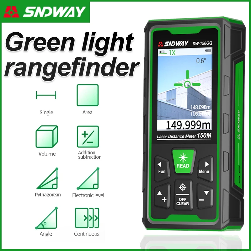 Laser Distance Meter 100M - Máy đo khoảng cách laser xanh,