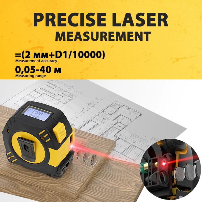 Laser Distance Meter 2 In 1 Tape - B62B 2 in 1 Laser Tape
