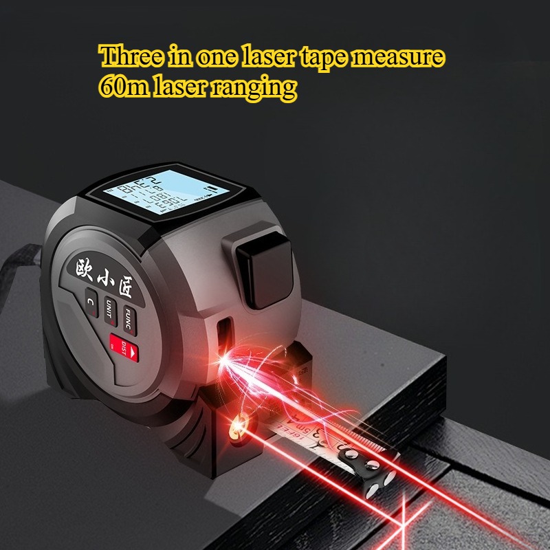 Digital Tape Measure 5M Laser - Laser Rangefinder Tape Measure High-precision Infrared
