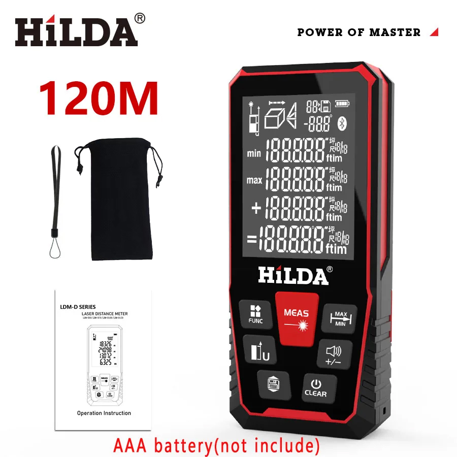 Laser Distance Meter 100M - Hilda Laser Khoảng Cách 50M/100M/120M Máy