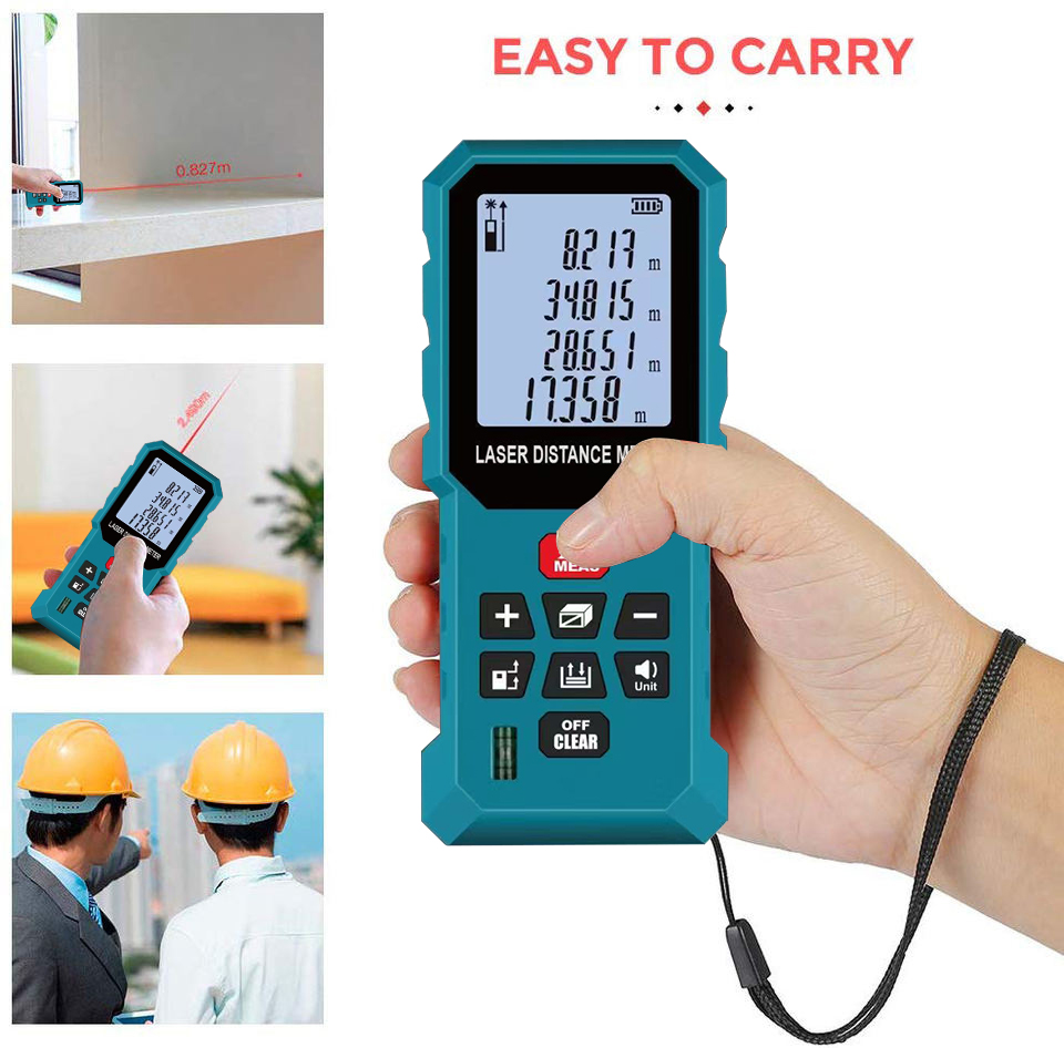 Laser Distance Meter With Bubble Level - Heipoe high precision Laser distance meter