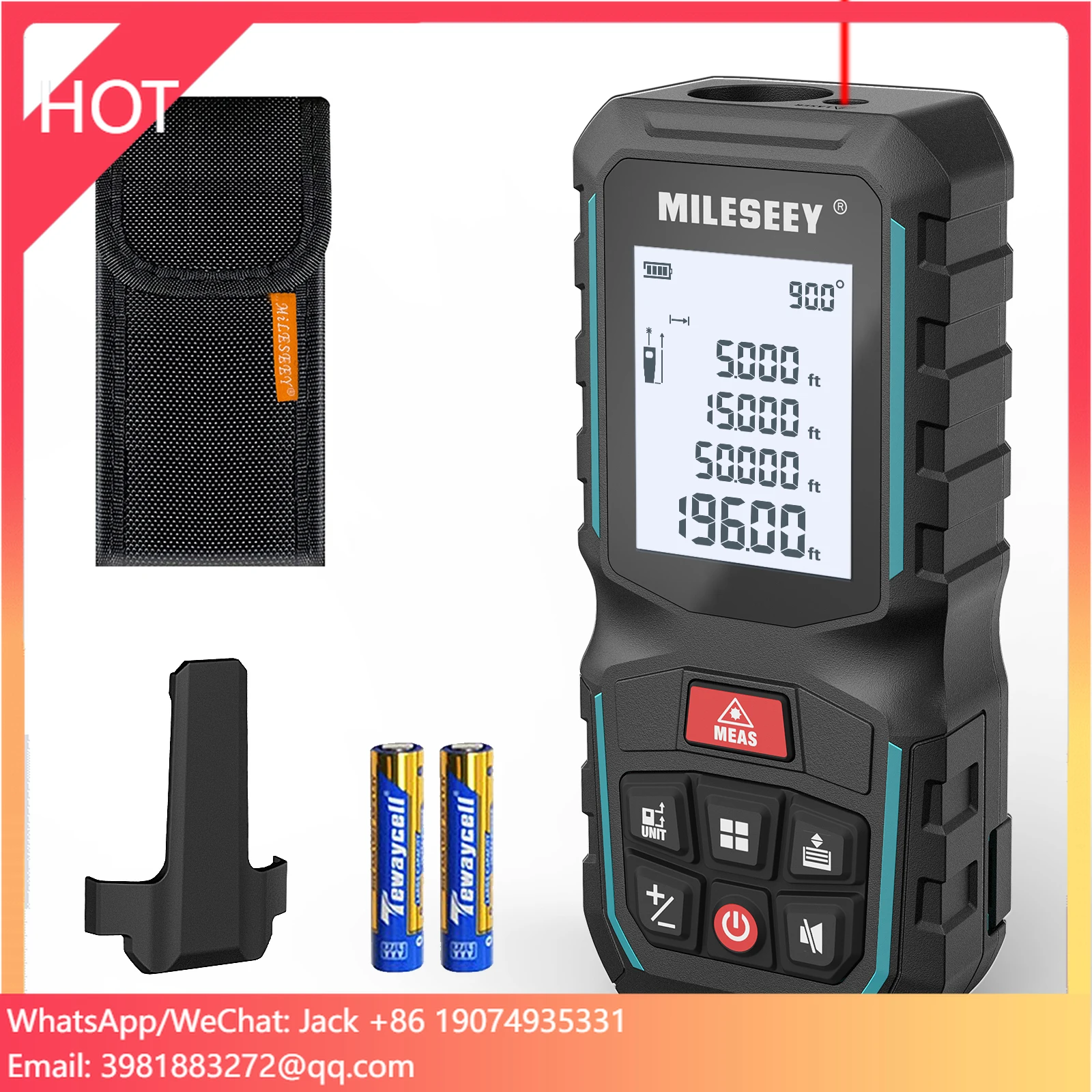 Laser Distance Meter 100M - Professional 100M High Accuracy Laser Distance
