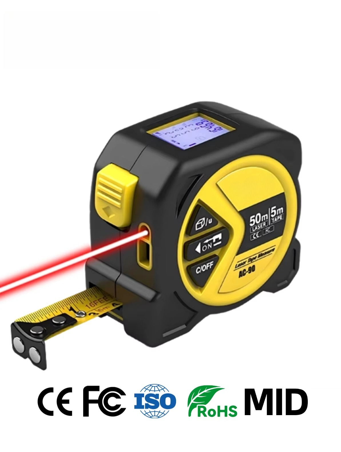 Laser Distance Meter 2 In 1 Tape - Wholesale 2-in-1 Laser Tape Measure 5m/50m