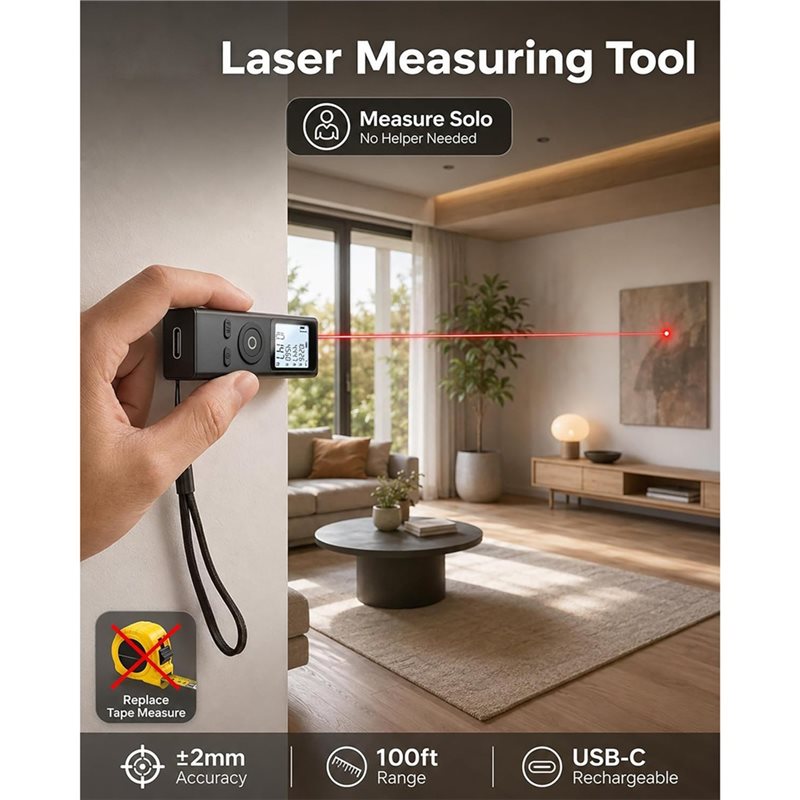 ABAH-Laser Measuring Tool Mini - đánh giá và giá Mini Laser Measure Keychain