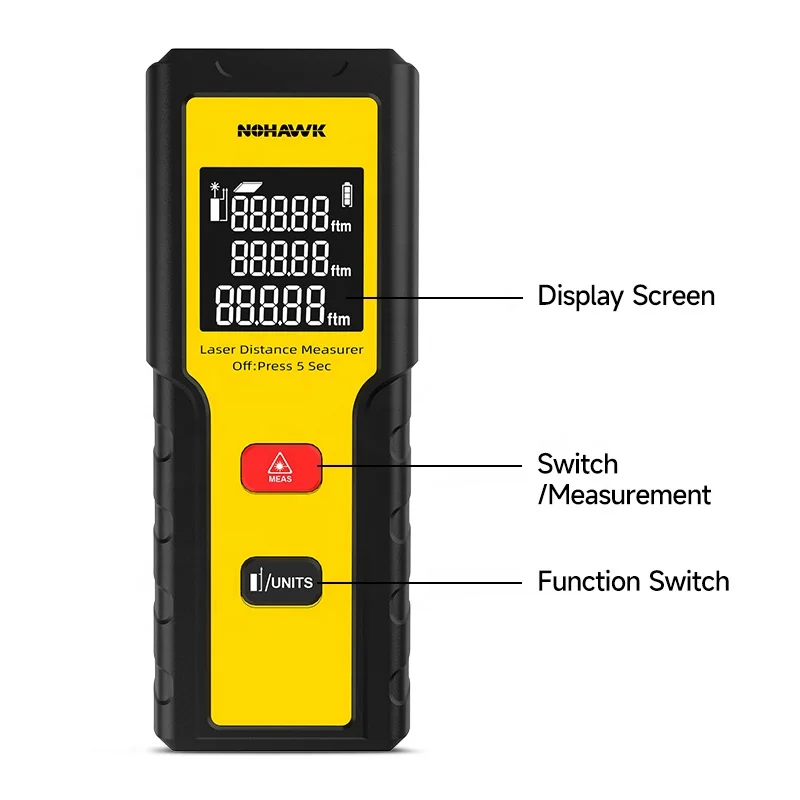Nohawk 40m Smart Electrical Ru - đánh giá và giá Laser Distance Meter With Bubble Level