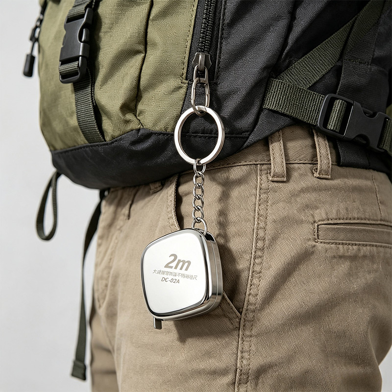 New 5pcs 2m Stainless Steel Ta - đánh giá và giá Mini Laser Measure Keychain