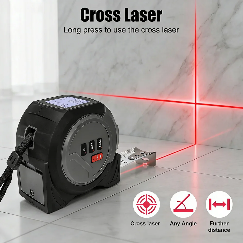 WENMEICE 40m/60m Laser Tape Me - đánh giá và giá Digital Tape Measure 5M Laser