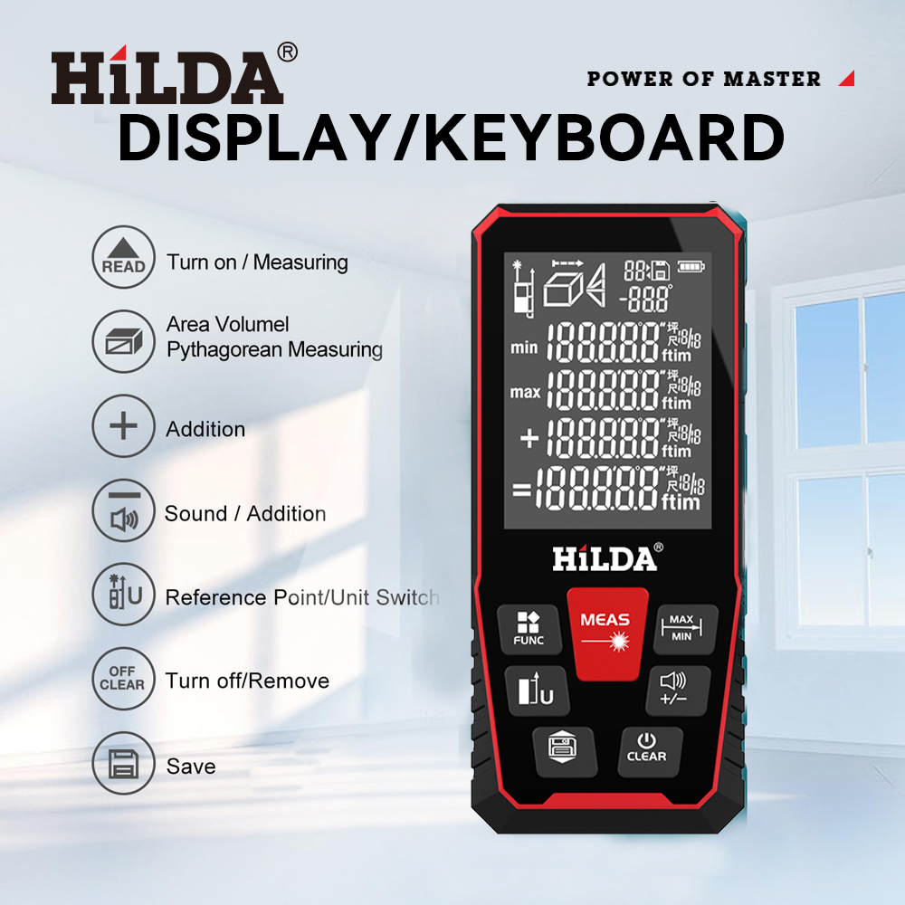 Hilda Laser Khoảng Cách 50M/10 - đánh giá và giá Laser Distance Meter 100M