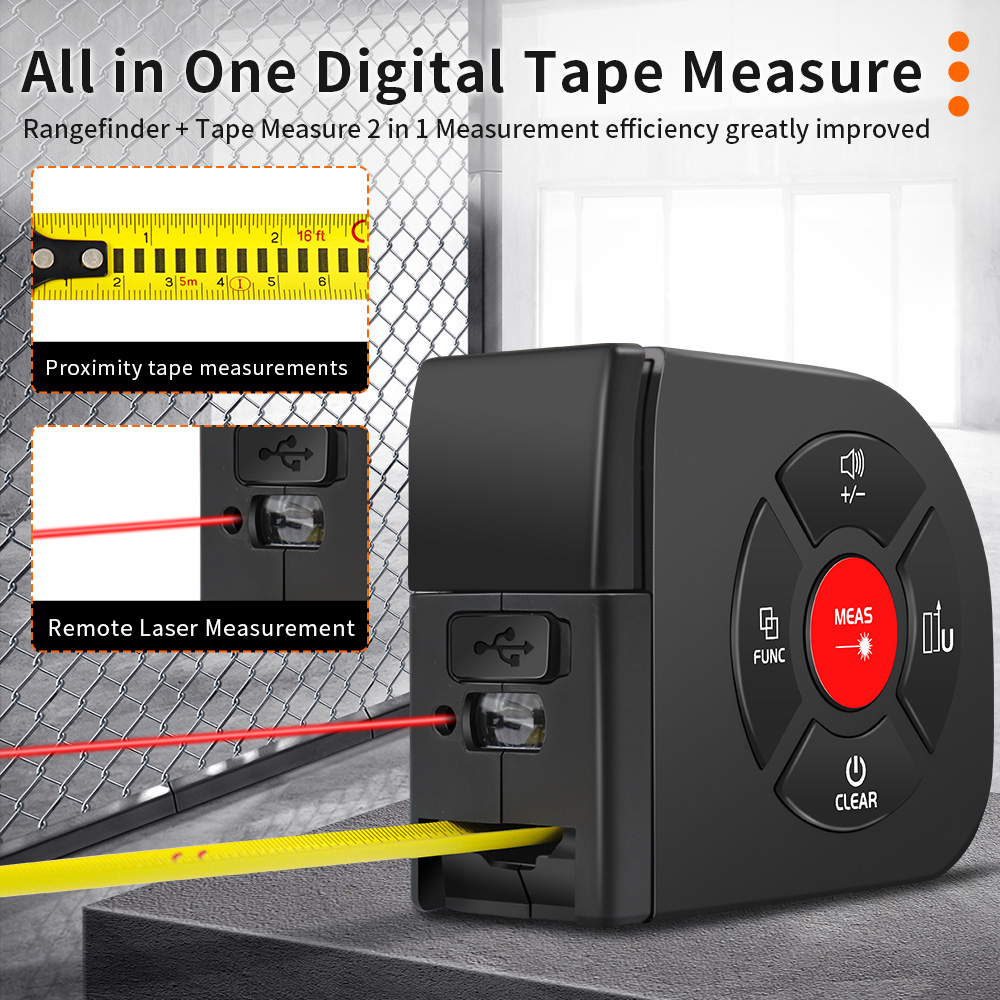 Snakol Laser Tape Measure 2 In - đánh giá và giá Laser Distance Meter 2 In 1 Tape