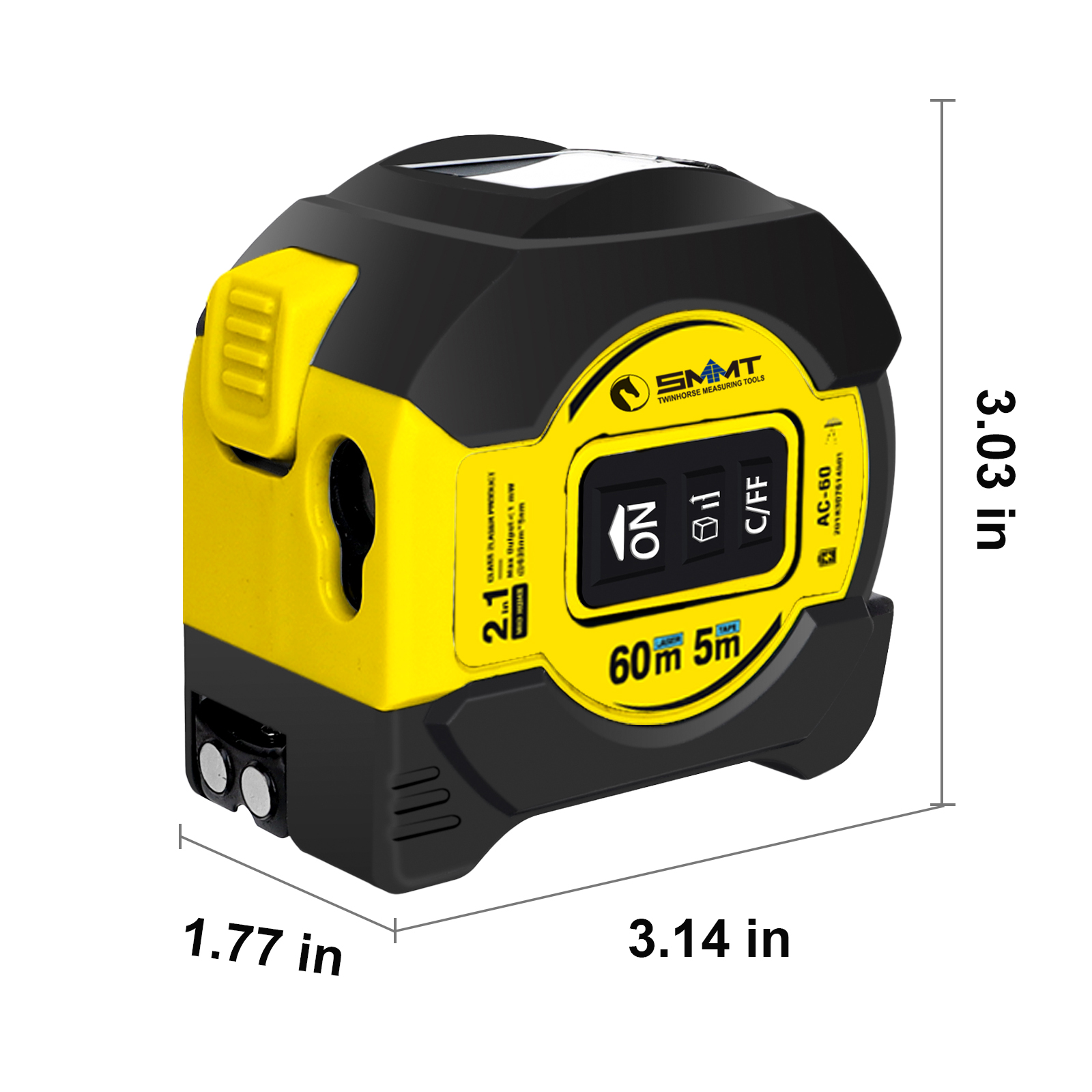 2-in-1 Laser Tape Measure 5m 6 - đánh giá và giá Laser Distance Meter 2 In 1 Tape