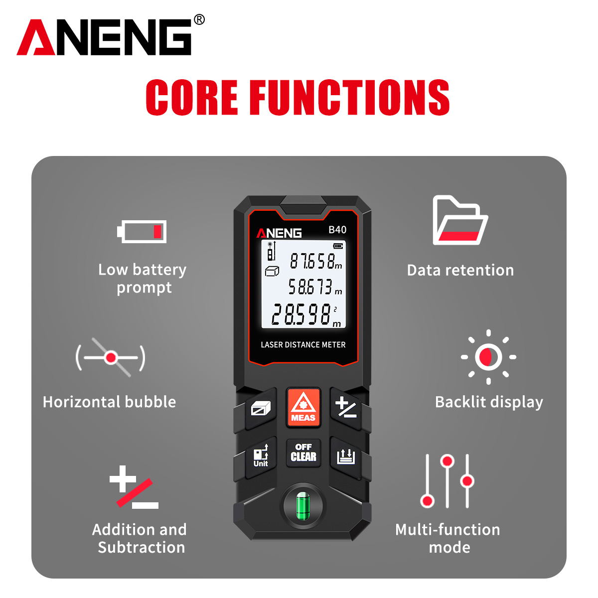 ANENG B40 B60 B80 B100 Handhel - đánh giá và giá Laser Measure Area Volume Calculator
