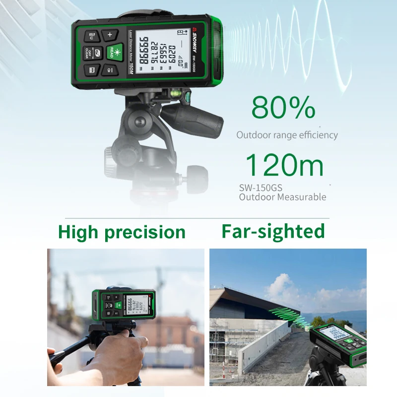 Máy đo khoảng cách laser xanh, - đánh giá và giá Laser Distance Meter 100M