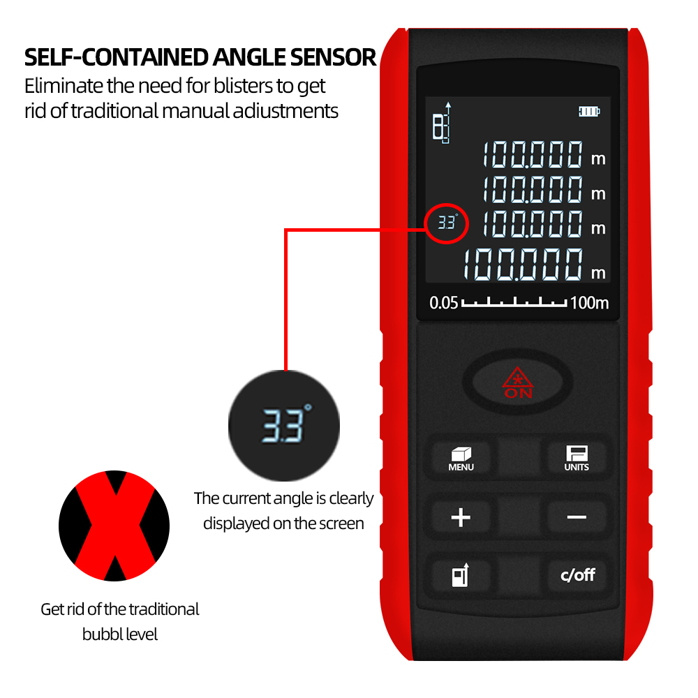 Professional Laser Rangefinder - đánh giá và giá Laser Distance Meter 100M