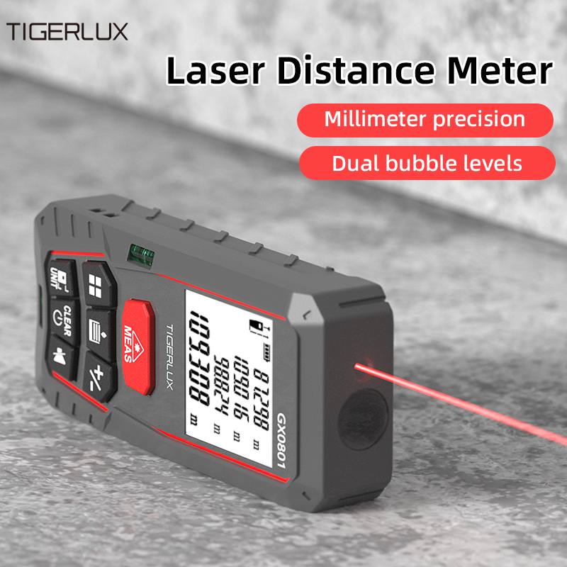 TIGERLUX  GX0801 Handheld 60M  - đánh giá và giá Laser Distance Meter With Bubble Level