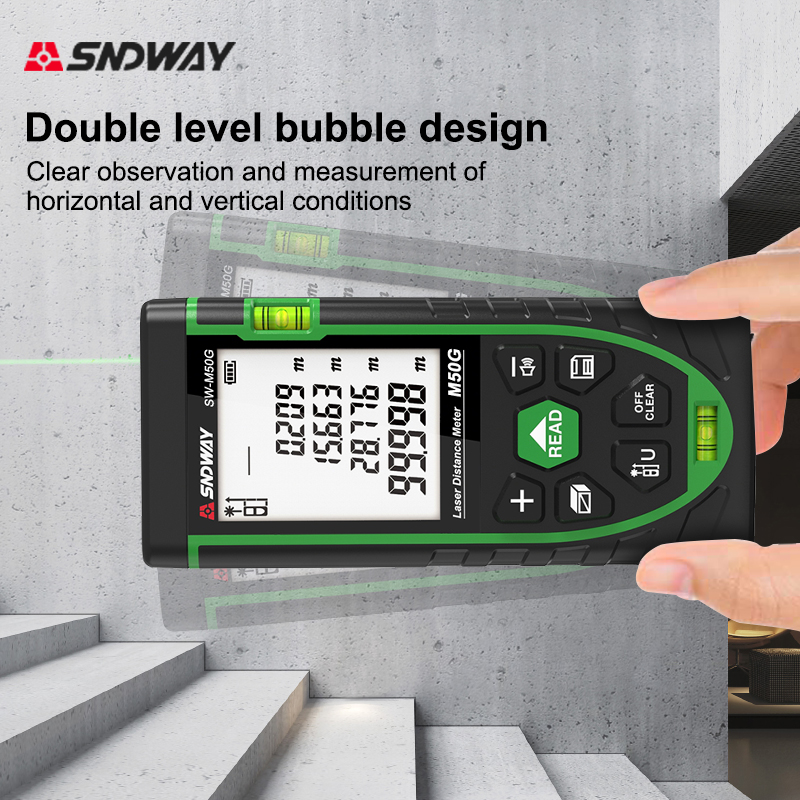 SNDWAY Laser Distance Meter 50 - đánh giá và giá Laser Distance Meter With Bubble Level