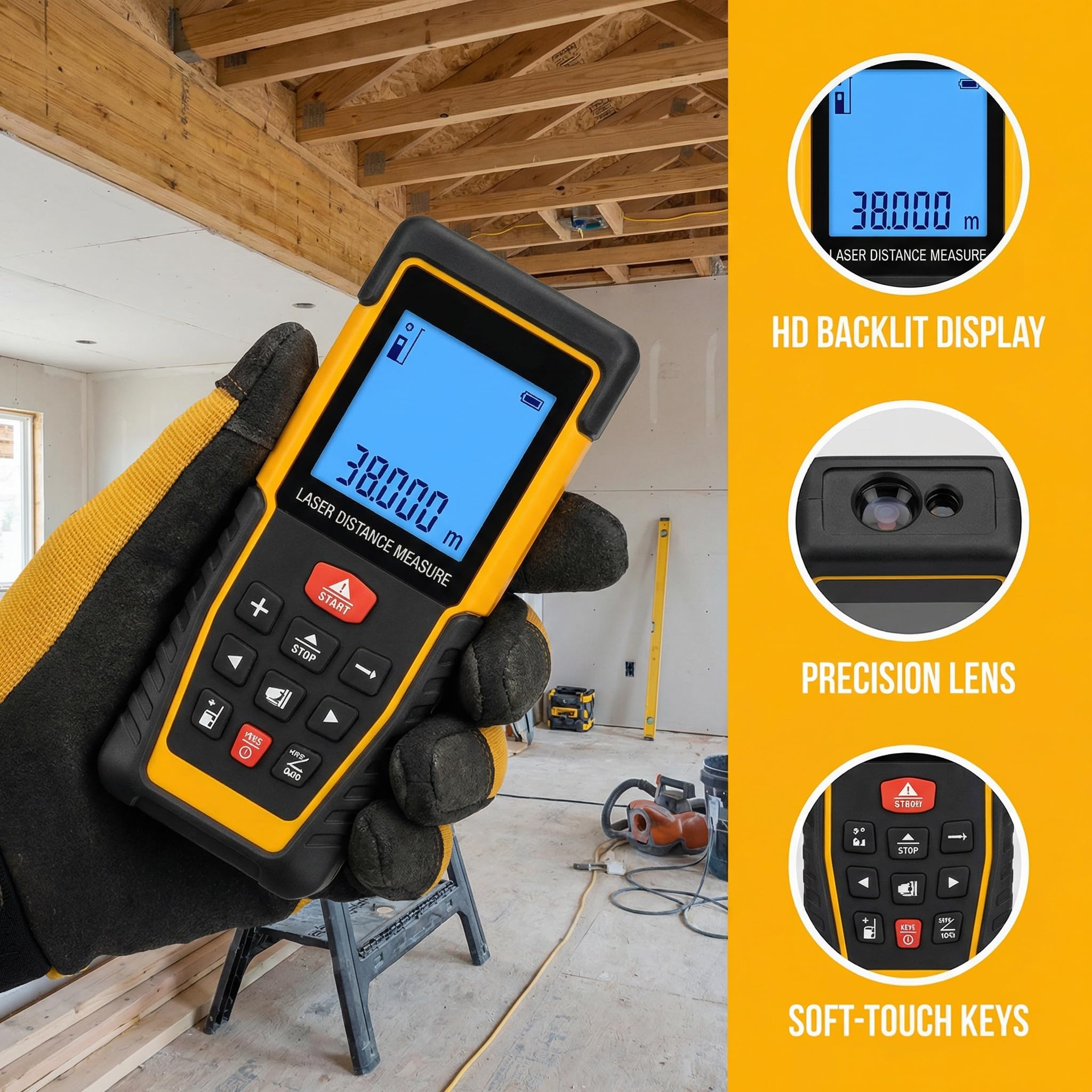 Miangerrn 2-in-1 Laser Tape Me - đánh giá và giá Laser Distance Meter 2 In 1 Tape
