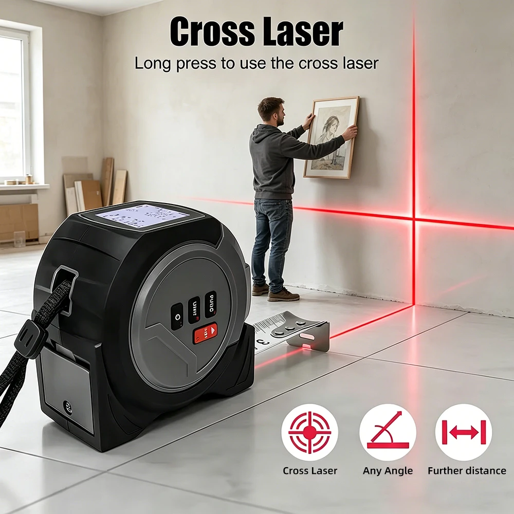 3 in1 Laser Measuring Tape 5M  - đánh giá và giá Laser Measure Area Volume Calculator