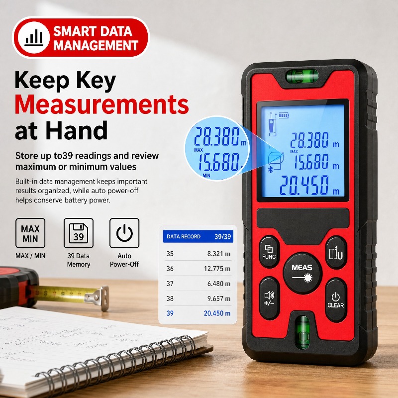 120M Laser Distance Meter USB‑ - đánh giá và giá Laser Distance Meter With Bubble Level