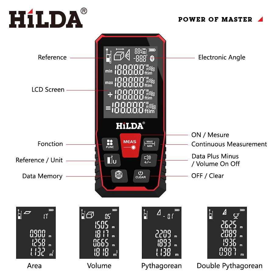Hilda Laser Khoảng Cách 50M/10 - đánh giá và giá Laser Distance Meter 100M