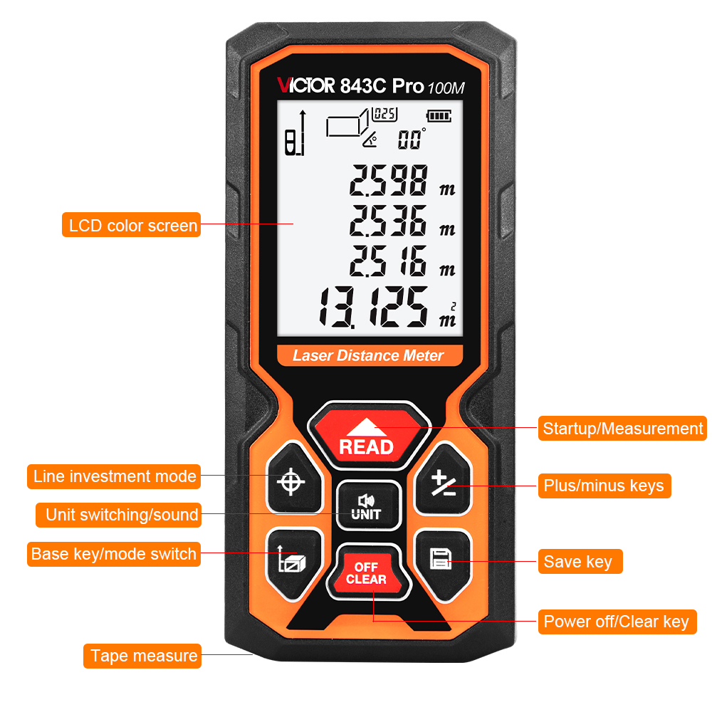 RuoShui 50M/70M/100M Digit Las - đánh giá và giá Laser Distance Meter 100M