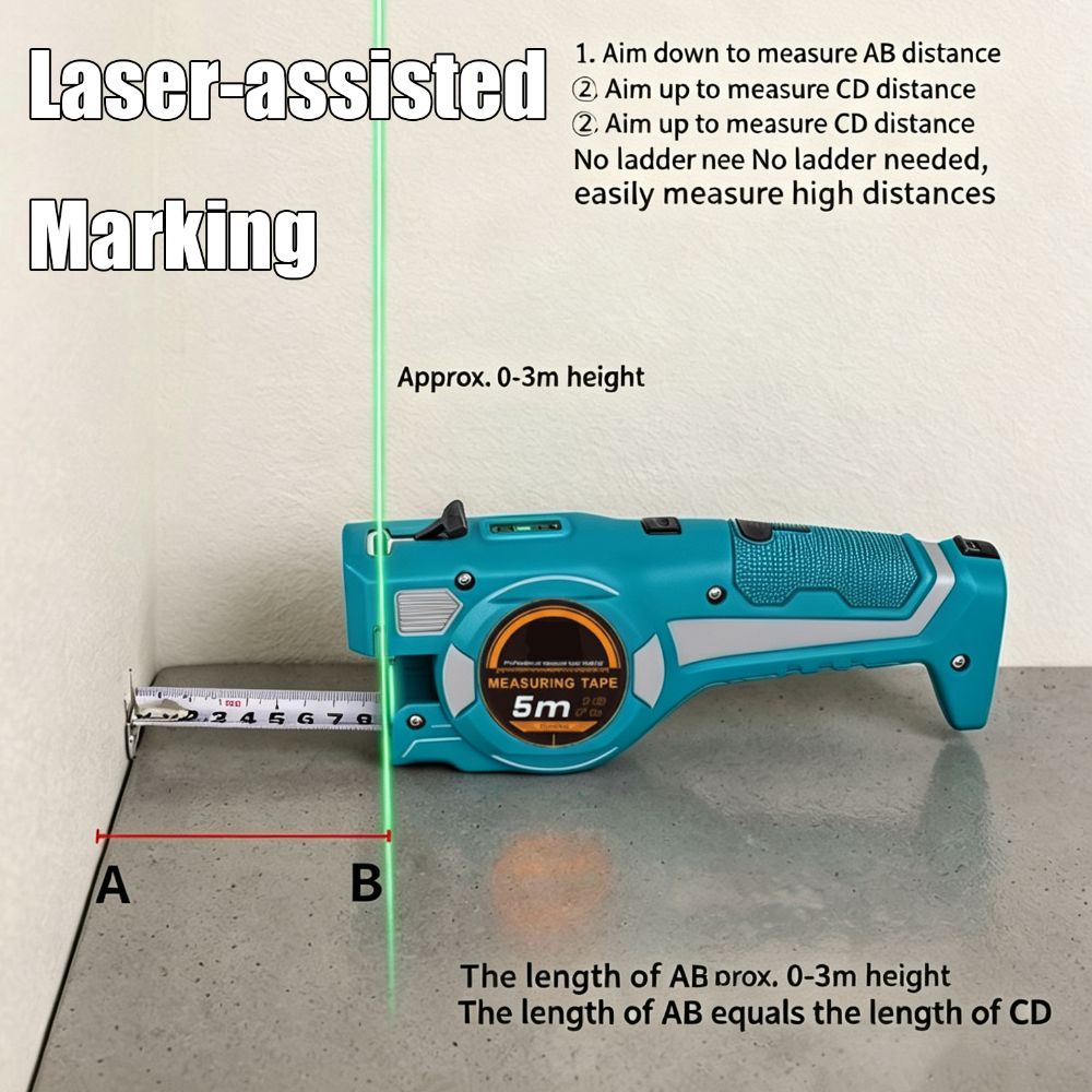 3-in-1 Laser Tape Measure High - đánh giá và giá Digital Tape Measure 5M Laser
