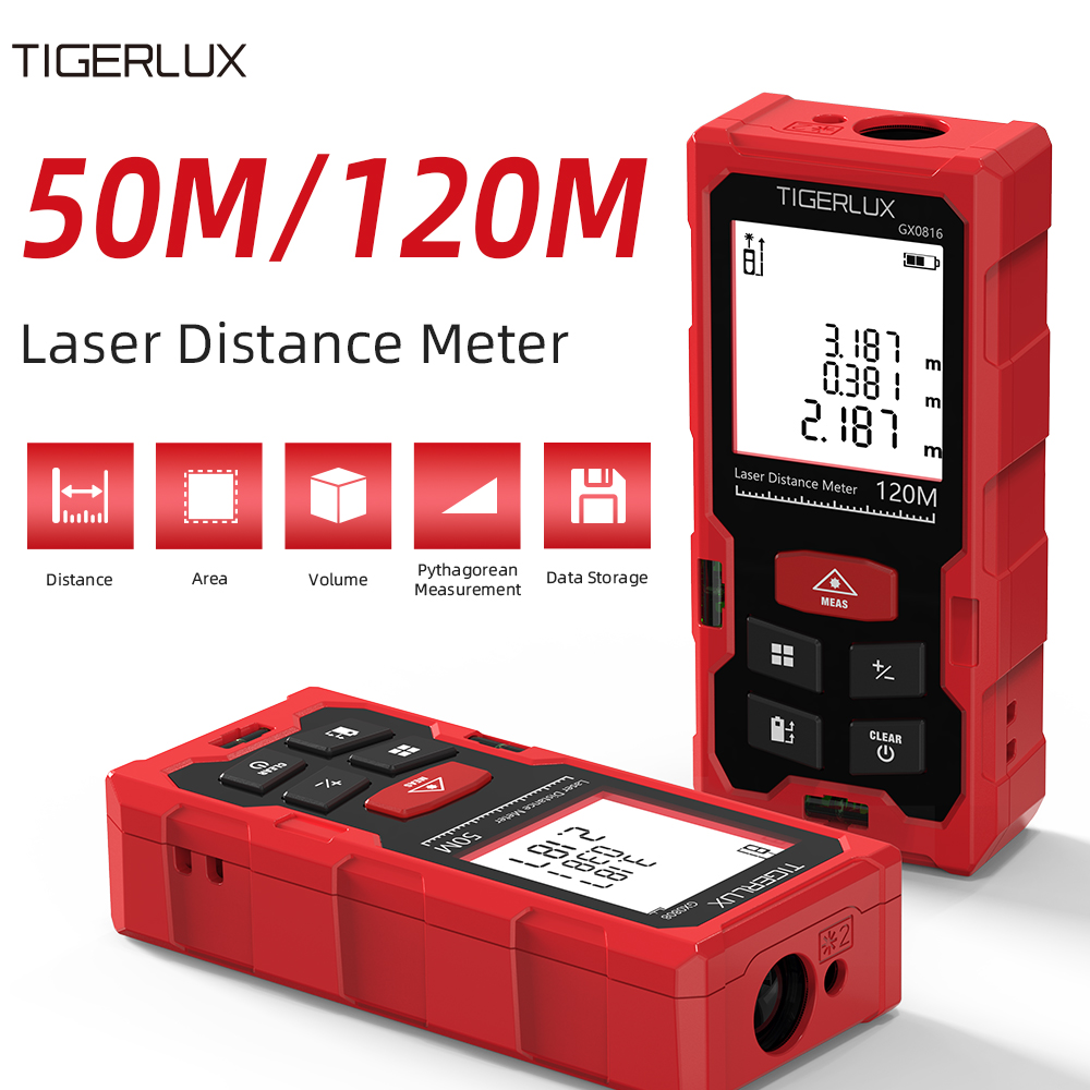 Laser Distance Meter 50M 120M  - đánh giá và giá Laser Distance Meter With Bubble Level