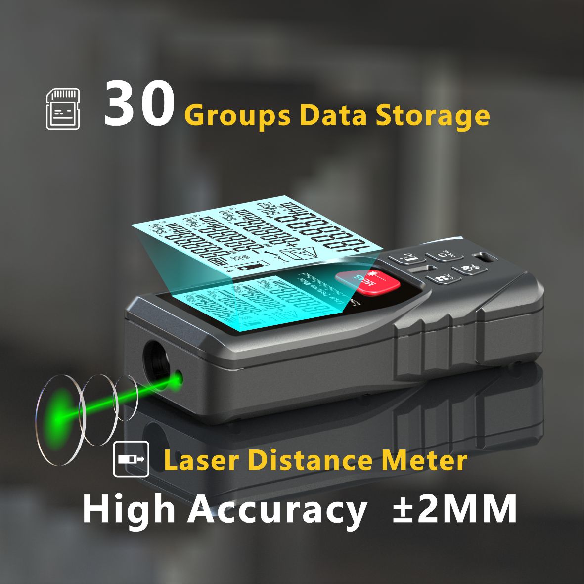 Laser Meter Green Laser Beam D - đánh giá và giá Laser Distance Meter With Bubble Level
