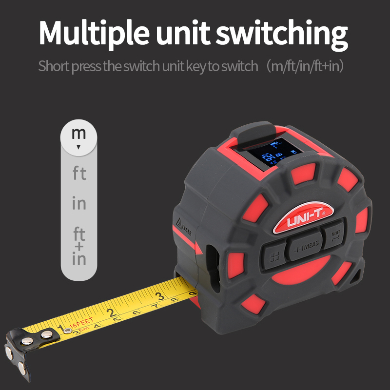 UNI-T LM50T LM60T Laser Rangef - đánh giá và giá Laser Distance Meter 2 In 1 Tape